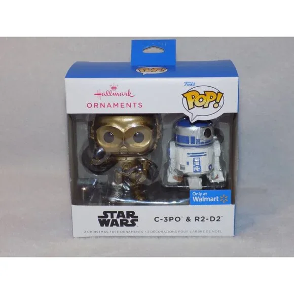 Hallmark Funko Pop! Star Wars C3PO & R2D2 Ornament Hanging Christmas Tree - Picture 1 of 5